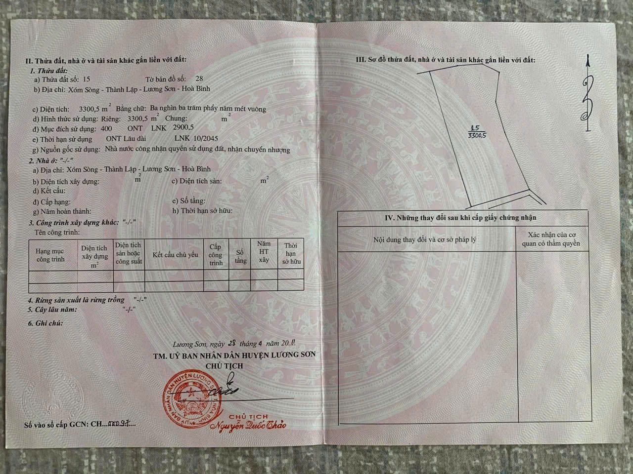 Hồ Đồng Sương, Thành Lập, Lương Sơn, Hòa Bình2